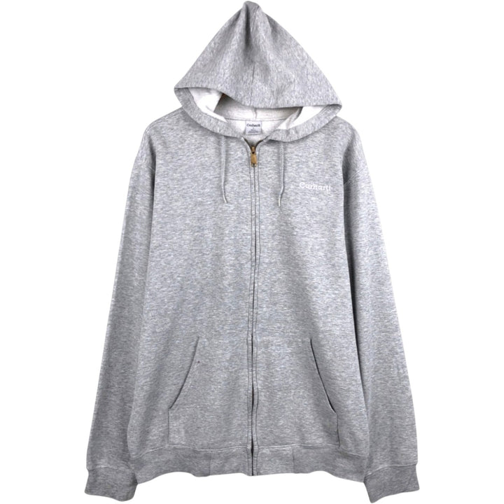 Carhartt Sweat Full Zip Hoodie Men's L size cotton gray type Vintage Second Hand