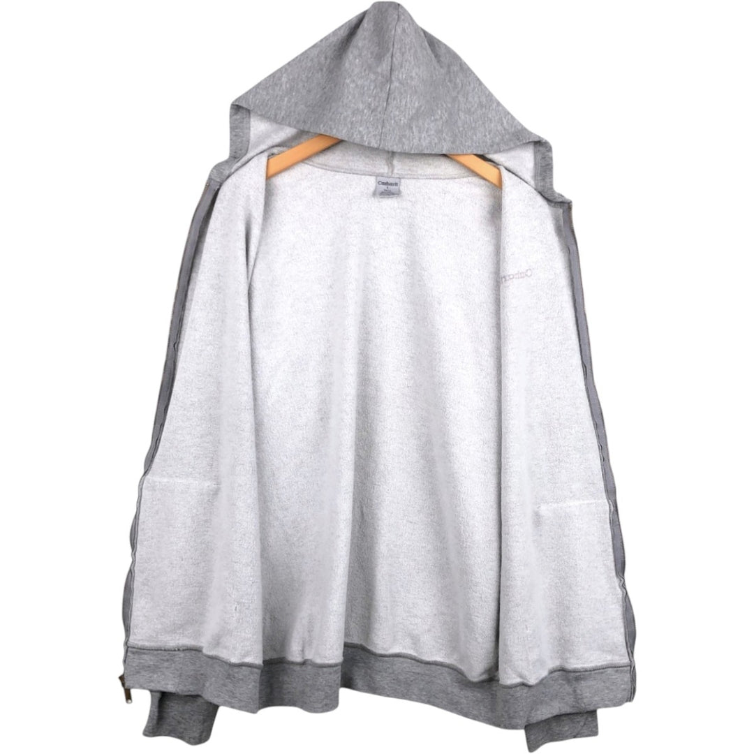 Carhartt Sweat Full Zip Hoodie Men's L size cotton gray type Vintage Second Hand