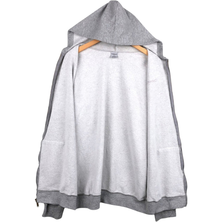 Carhartt Sweat Full Zip Hoodie Men's L size cotton gray type Vintage Second Hand