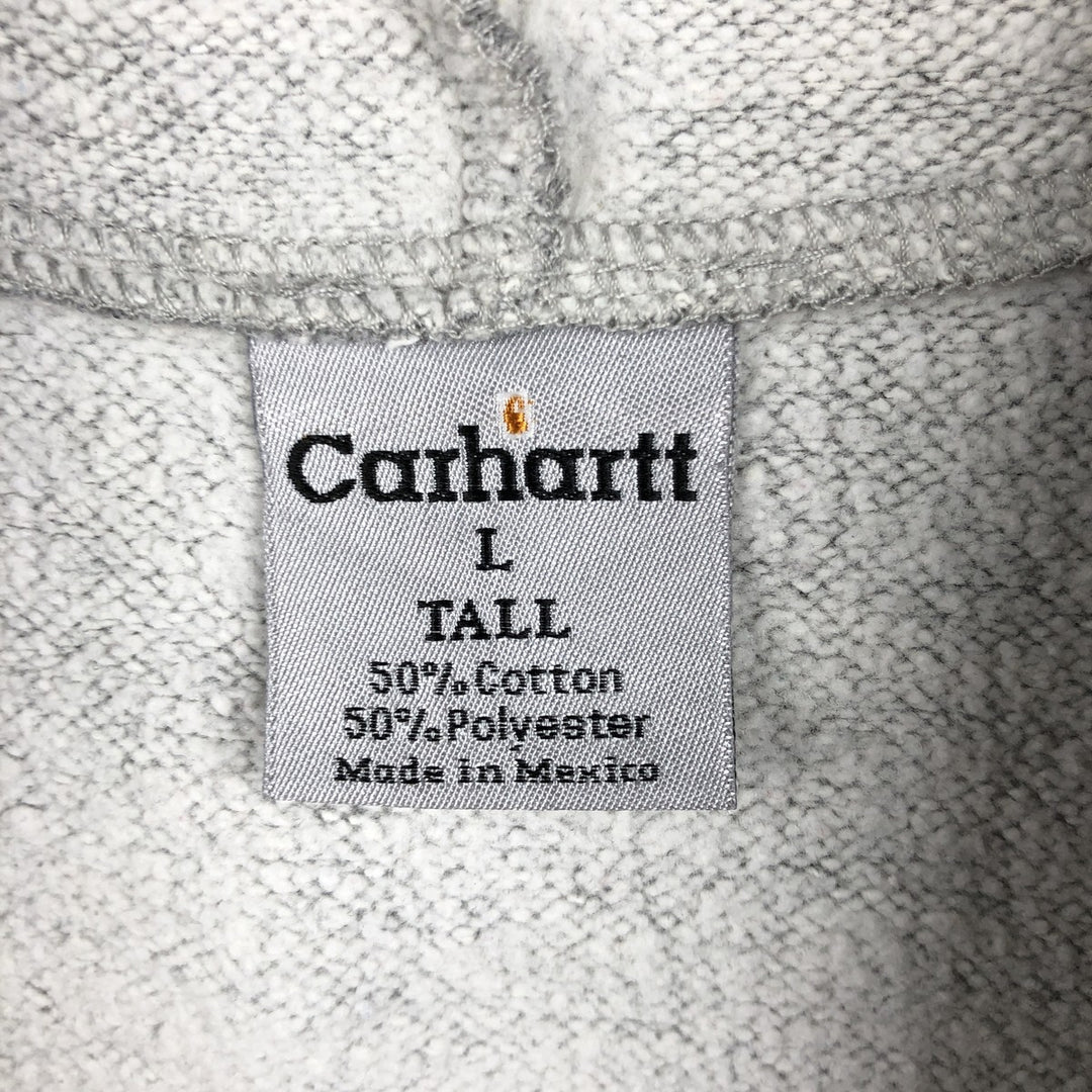 Carhartt Sweat Full Zip Hoodie Men's L size cotton gray type Vintage Second Hand