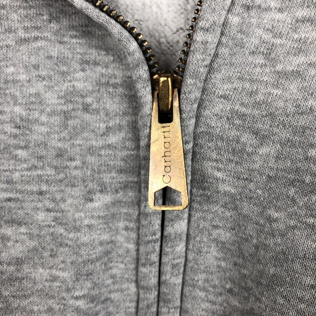 Carhartt Sweat Full Zip Hoodie Men's L size cotton gray type Vintage Second Hand