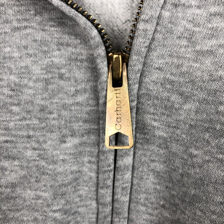 Carhartt Sweat Full Zip Hoodie Men's L size cotton gray type Vintage Second Hand