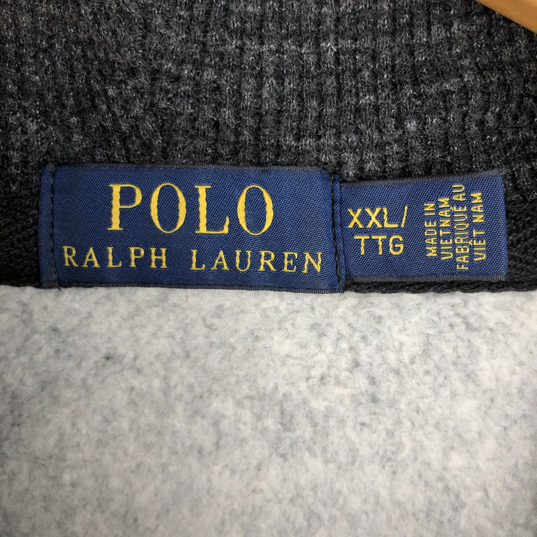 Ralph Lauren POLO RALPH LAUREN Sweat Full Zip Hoodie Men's XXL cotton black type Vintage Second Hand
