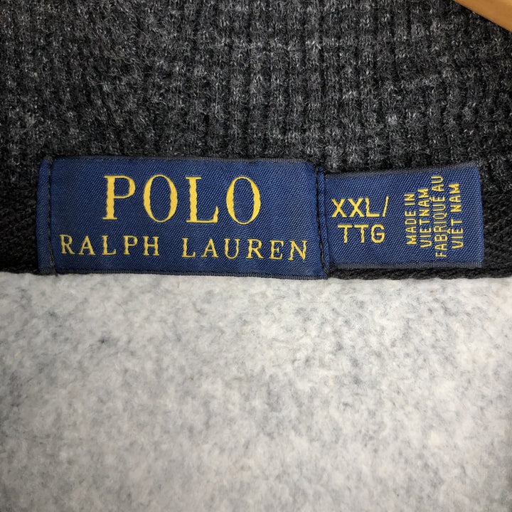 Ralph Lauren POLO RALPH LAUREN Sweat Full Zip Hoodie Men's XXL cotton black type Vintage Second Hand