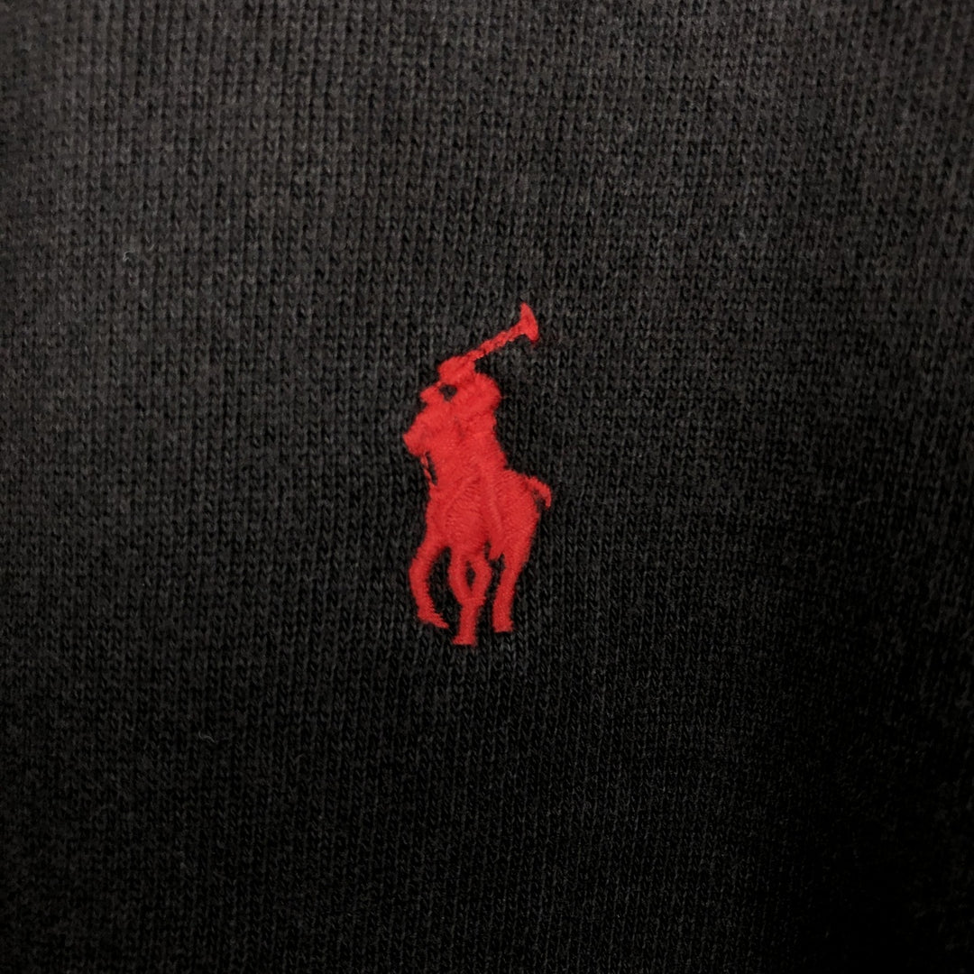 2000'S Ralph Lauren POLO RALPH LAUREN Full-Zip Sweatshirt Hoodie, Men's Size L (approx.) cotton black type Vintage Second Hand
