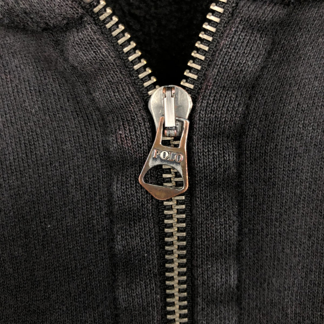 2000'S Ralph Lauren POLO RALPH LAUREN Full-Zip Sweatshirt Hoodie, Men's Size L (approx.) cotton black type Vintage Second Hand