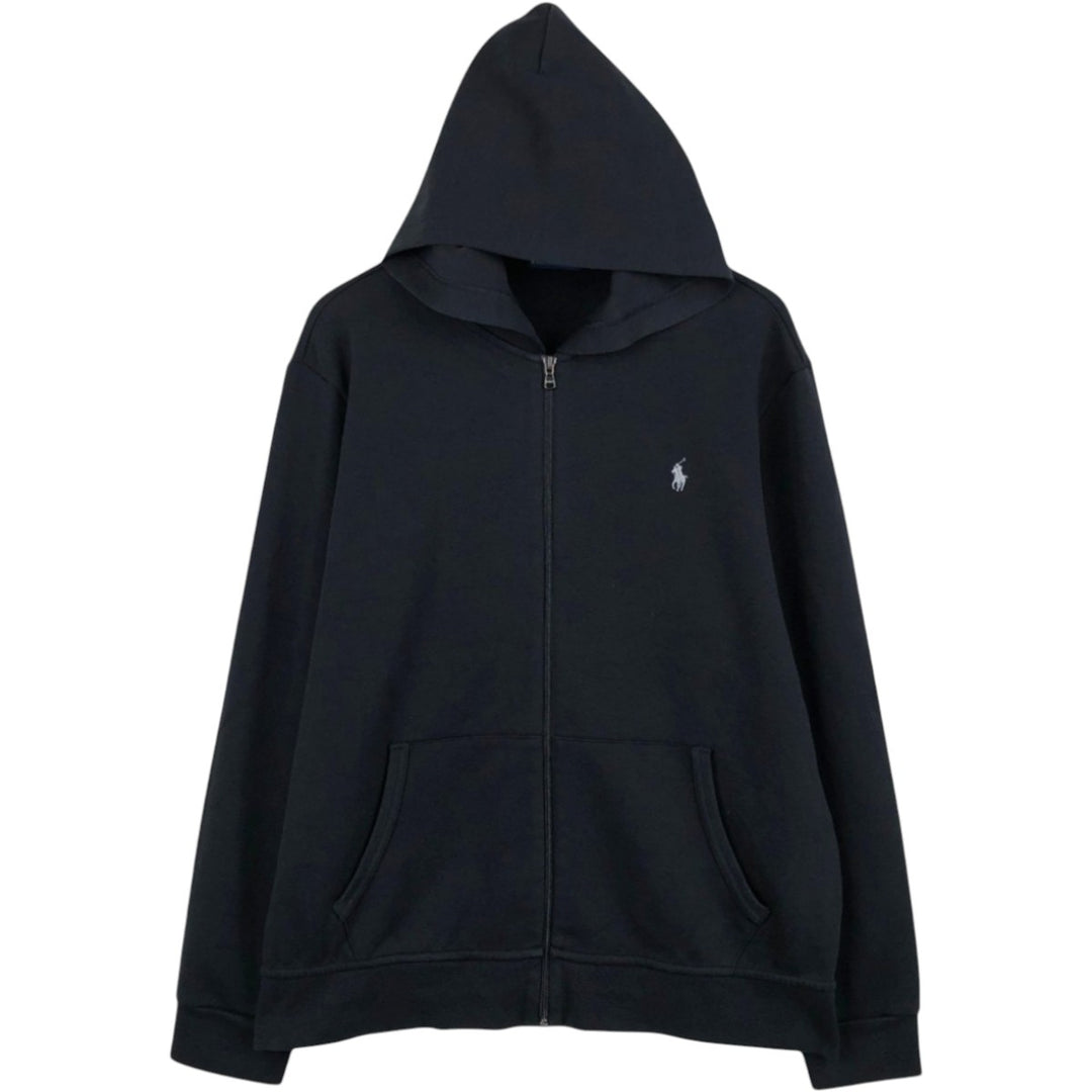 Ralph Lauren POLO RALPH LAUREN Sweat Full Zip Hoodie Men's XL polyester black type Vintage Second Hand