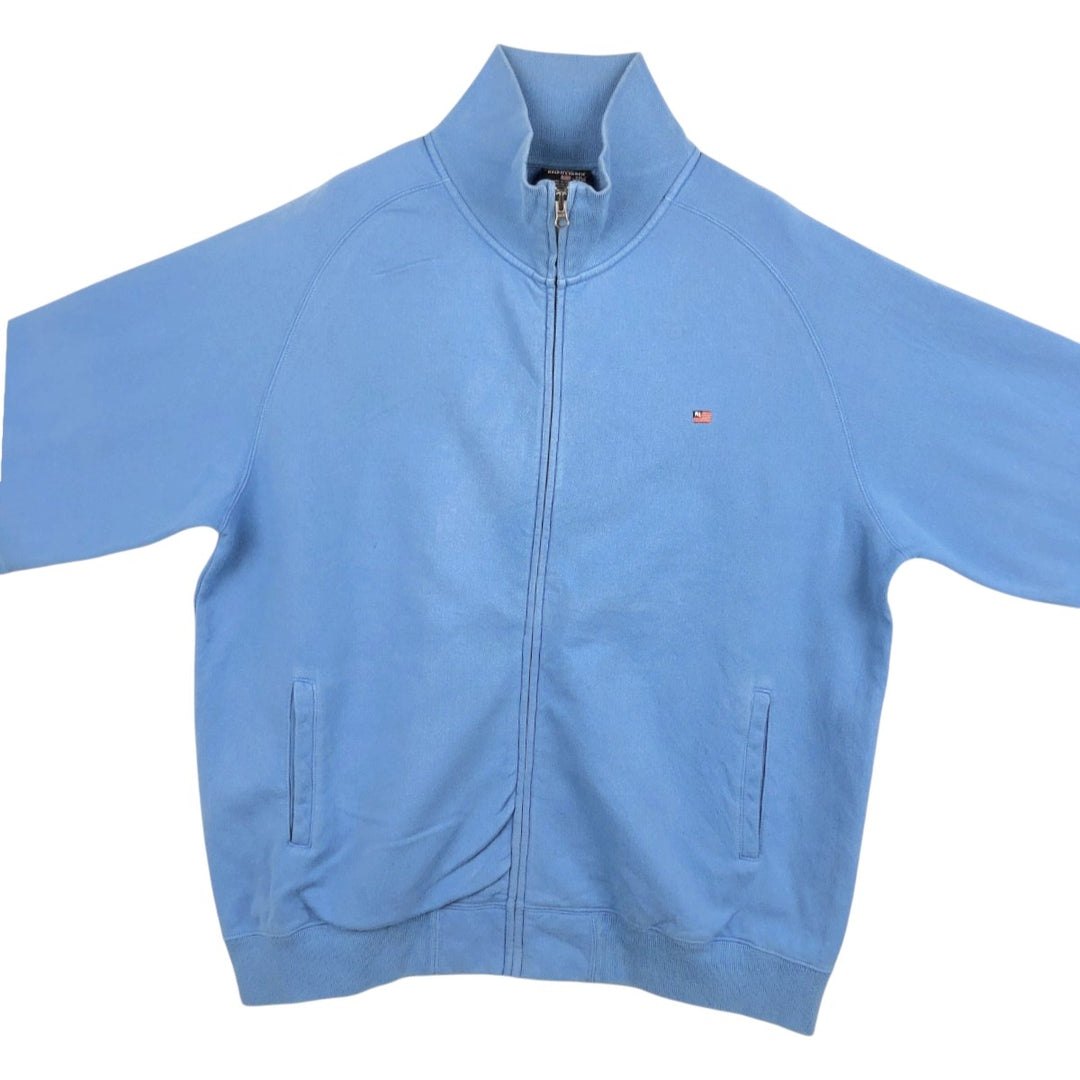Ralph Lauren POLO JEANS COMPANY Full Zip Sweatshirt Trainer Men's XXL cotton Blue type light blue Vintage Second Hand