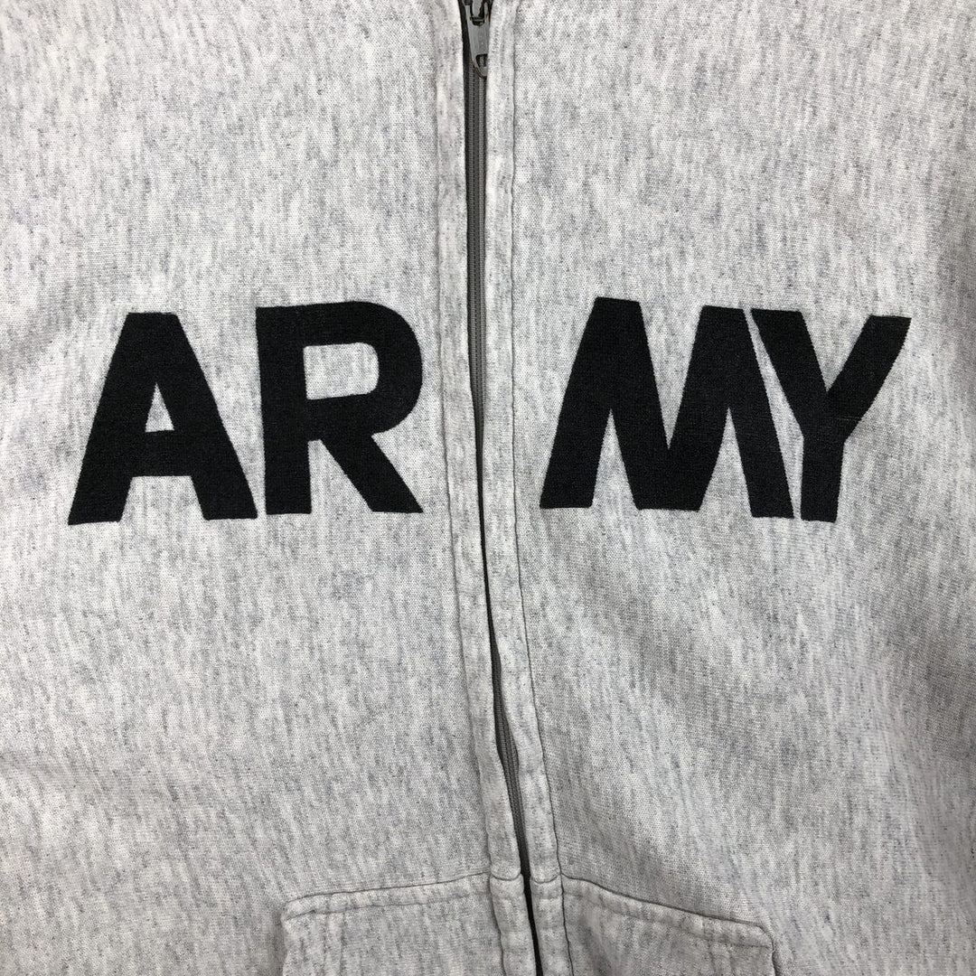 Genuine US Army Sweatshirt Full-Zip Hoodie, Men's Size XL unclear white type Vintage Second Hand