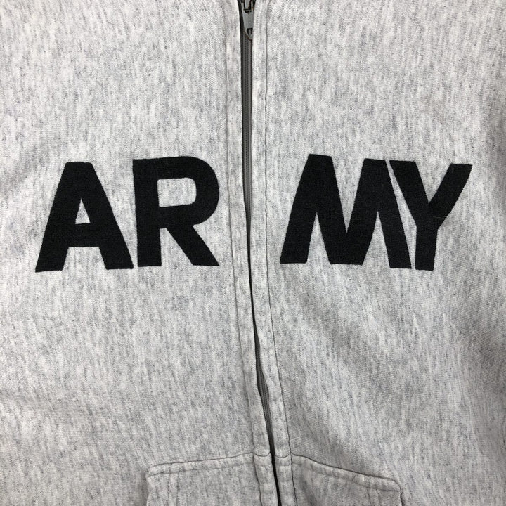 Genuine US Army Sweatshirt Full-Zip Hoodie, Men's Size XL unclear white type Vintage Second Hand