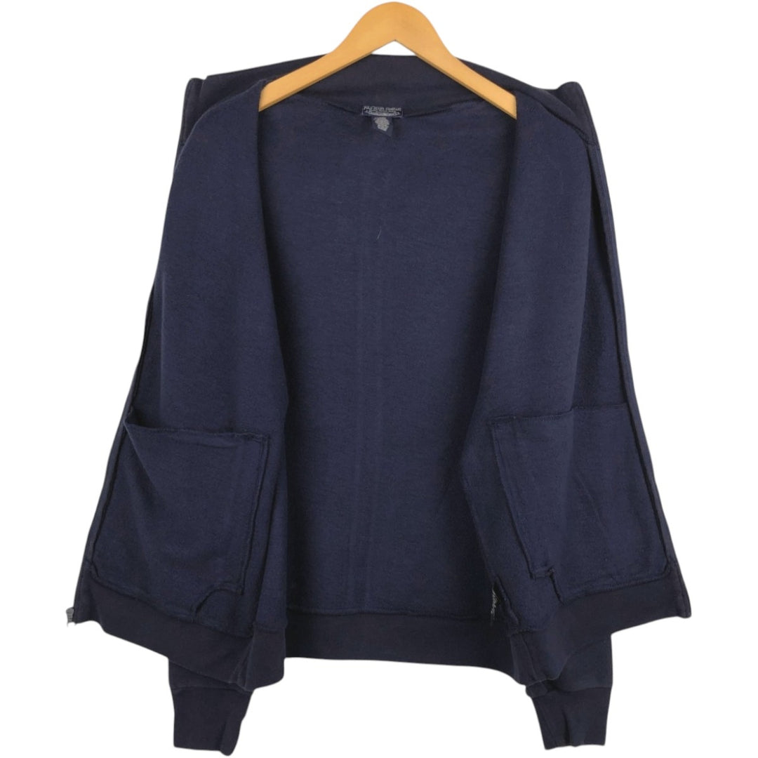 Ralph Lauren POLO JEANS COMPANY Full-Zip Sweatshirt (Men's Size M) cotton navy blue type Vintage Second Hand