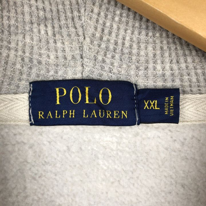 Ralph Lauren sweatshirt full-zip hoodie, men's size XXL (approx.) cotton gray type Vintage Second Hand