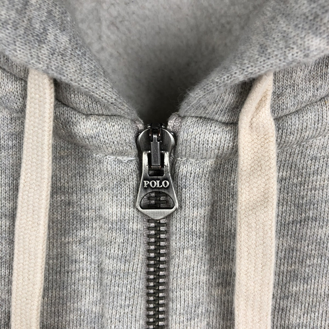 Ralph Lauren sweatshirt full-zip hoodie, men's size XXL (approx.) cotton gray type Vintage Second Hand