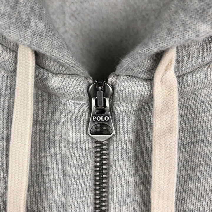 Ralph Lauren sweatshirt full-zip hoodie, men's size XXL (approx.) cotton gray type Vintage Second Hand