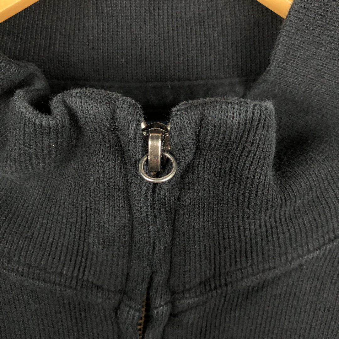 Ralph Lauren POLO by Ralph Lauren Full-Zip Sweatshirt, Men's Size L (Equivalent), Short Length cotton black type Vintage Second Hand