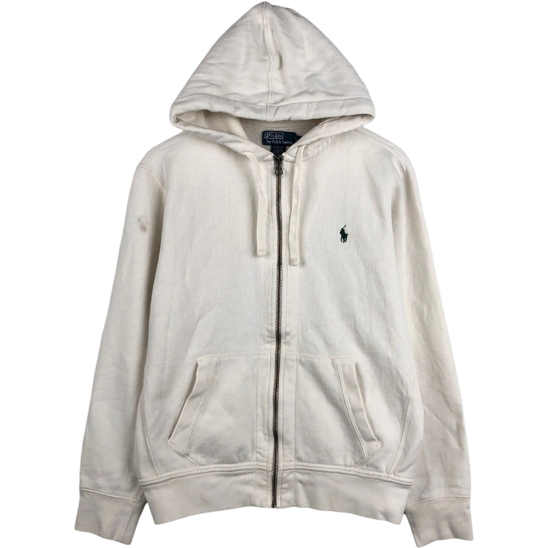Ralph Lauren POLO by Ralph Lauren Sweat Full Zip Hoodie Men's L size cotton white type Vintage Second Hand