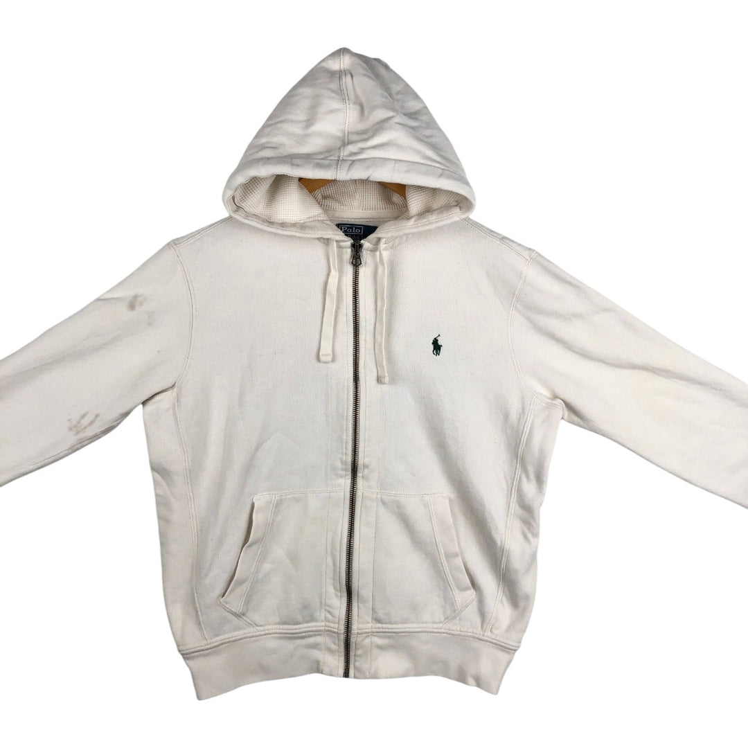 Ralph Lauren POLO by Ralph Lauren Sweat Full Zip Hoodie Men's L size cotton white type Vintage Second Hand