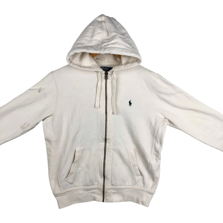Ralph Lauren POLO by Ralph Lauren Sweat Full Zip Hoodie Men's L size cotton white type Vintage Second Hand