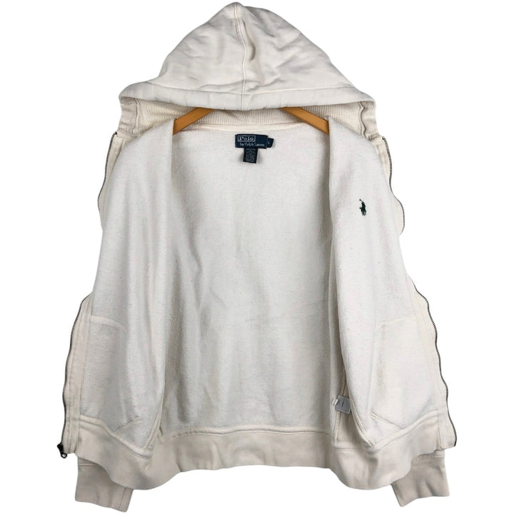 Ralph Lauren POLO by Ralph Lauren Sweat Full Zip Hoodie Men's L size cotton white type Vintage Second Hand