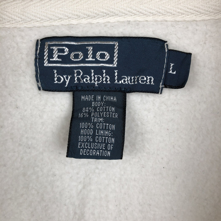 Ralph Lauren POLO by Ralph Lauren Sweat Full Zip Hoodie Men's L size cotton white type Vintage Second Hand