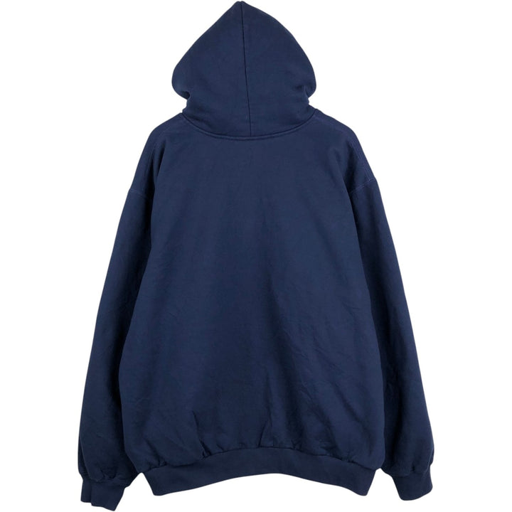 2000'S Carhartt Thermal Liner Sweat Full-Zip Hoodie, Men's XXL equivalent. cotton navy blue type Vintage Second Hand