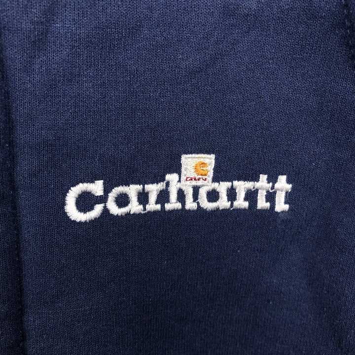 2000'S Carhartt Thermal Liner Sweat Full-Zip Hoodie, Men's XXL equivalent. cotton navy blue type Vintage Second Hand