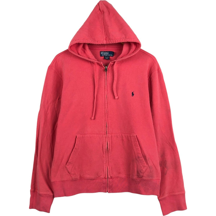 Ralph Lauren POLO by Ralph Lauren Pique Full-Zip Hoodie, Men's Size L cotton red type Vintage Second Hand