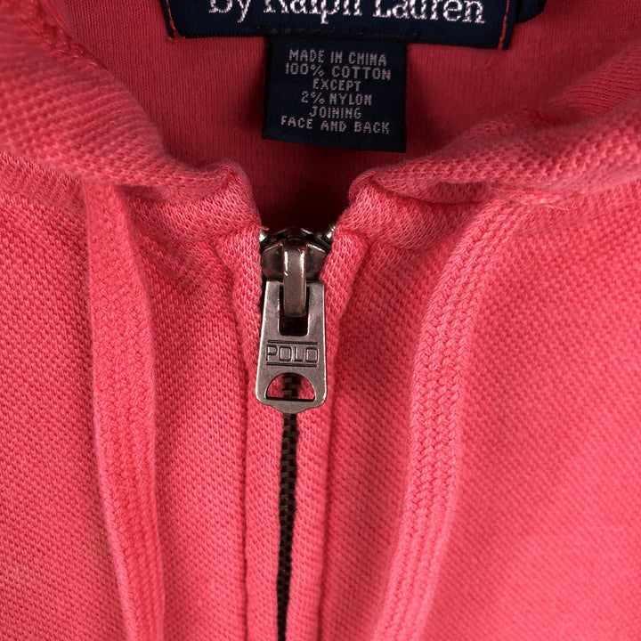 Ralph Lauren POLO by Ralph Lauren Pique Full-Zip Hoodie, Men's Size L cotton red type Vintage Second Hand