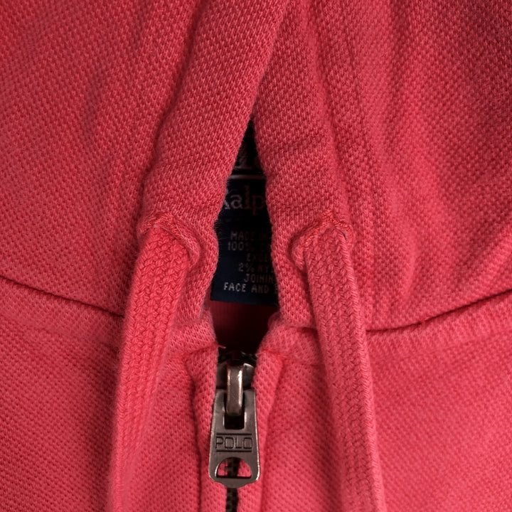 Ralph Lauren POLO by Ralph Lauren Pique Full-Zip Hoodie, Men's Size L cotton red type Vintage Second Hand