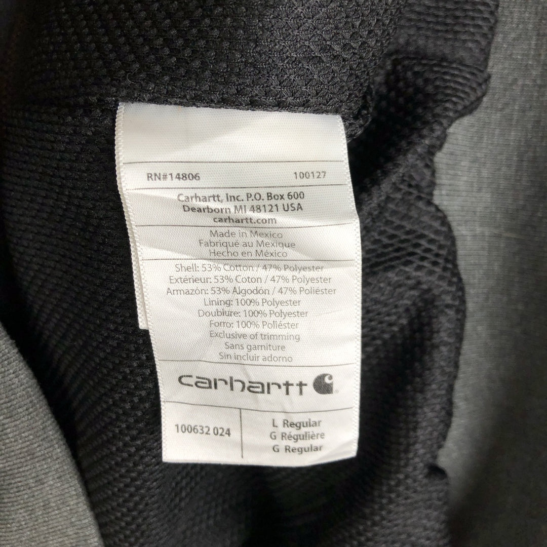 Carhartt Thermal Liner Sweat Full Zip Hoodie Men's L size cotton gray type Vintage Second Hand