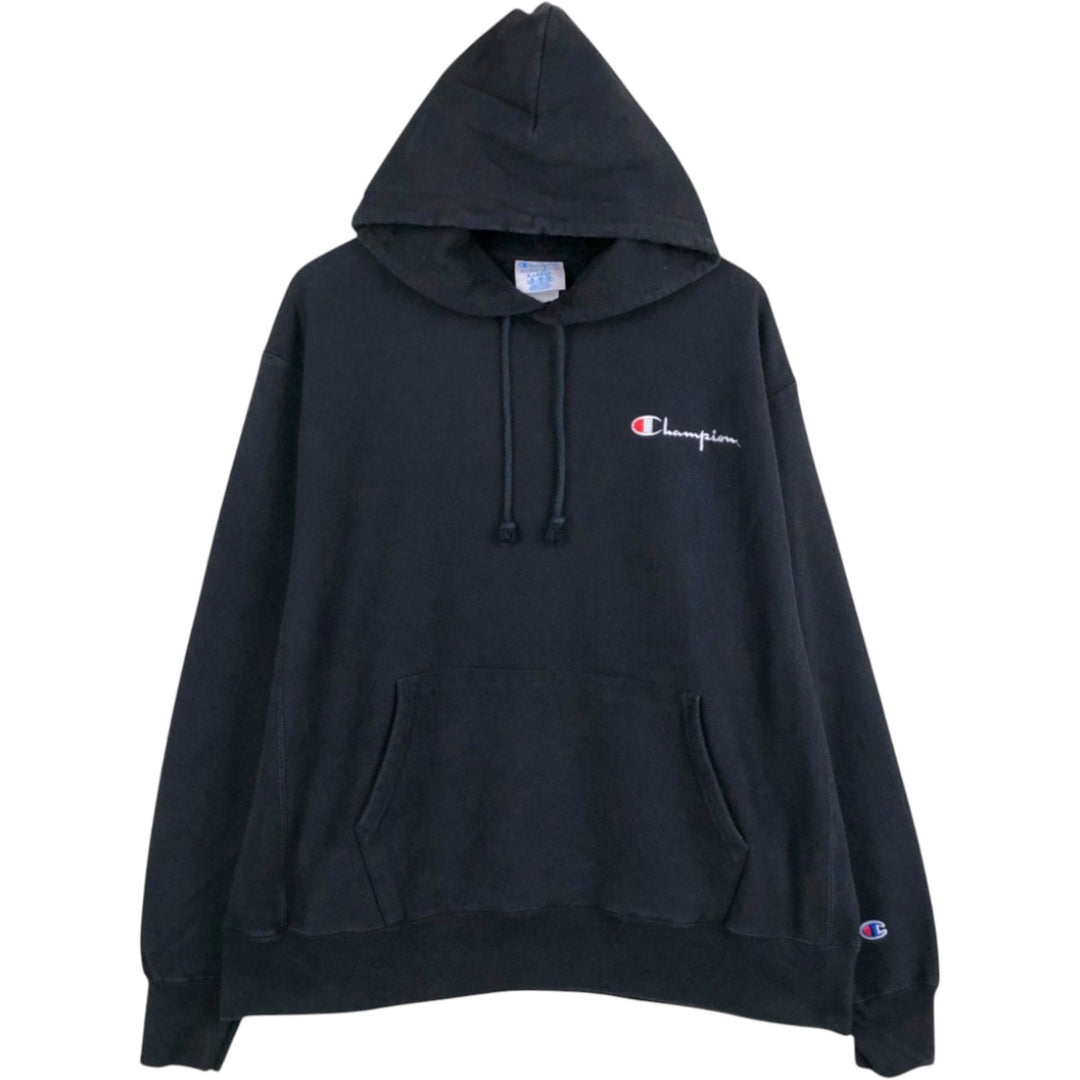 Champion REVERSE WEAVE Reverse Weave Sweat Pullover Hoodie Men's XL cotton black type Vintage Second Hand