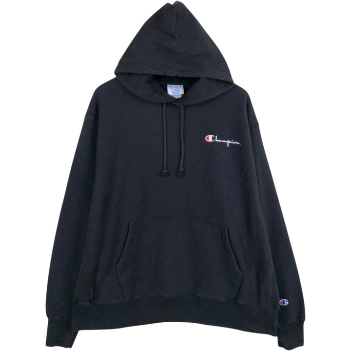 Champion REVERSE WEAVE Reverse Weave Sweat Pullover Hoodie Men's XL cotton black type Vintage Second Hand
