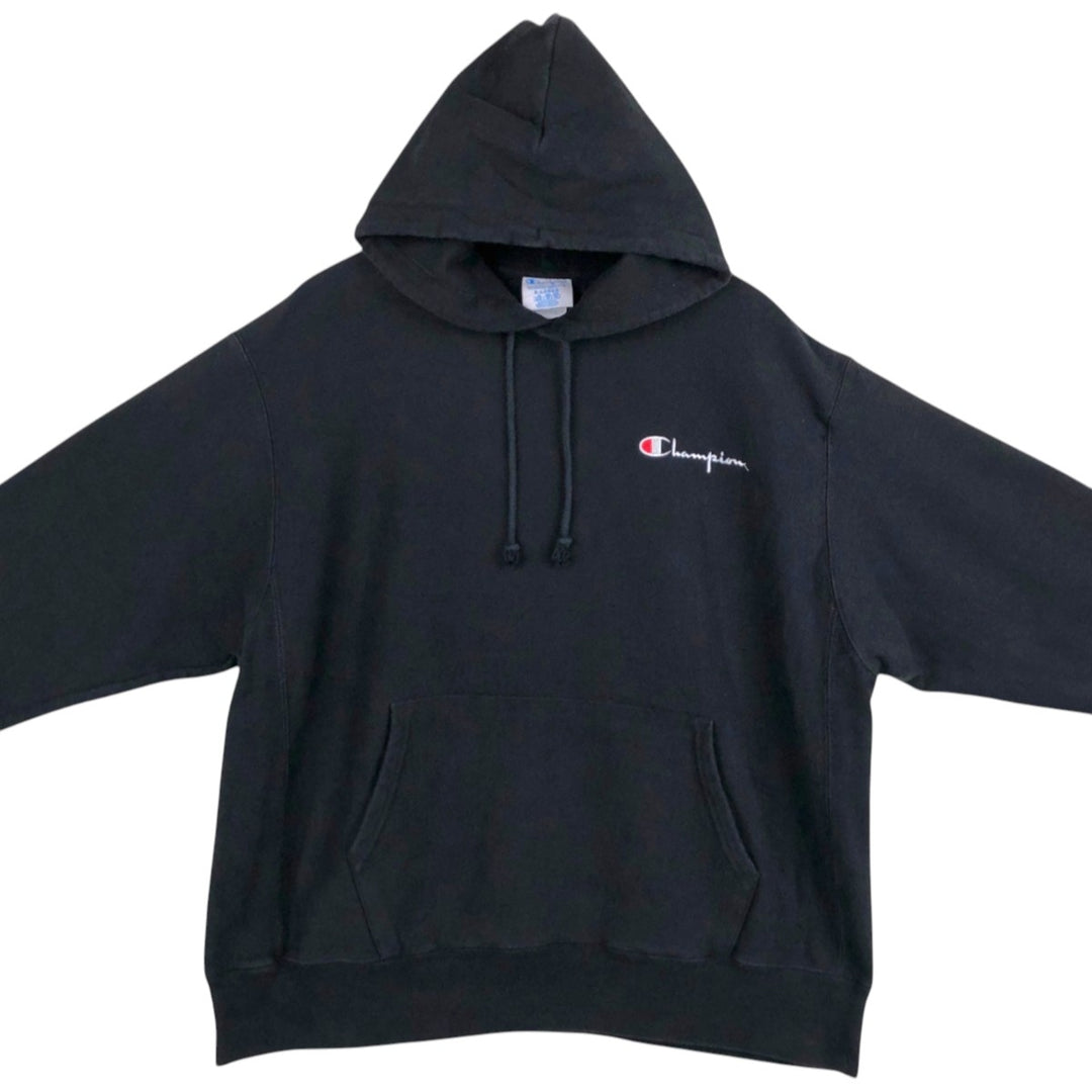 Champion REVERSE WEAVE Reverse Weave Sweat Pullover Hoodie Men's XL cotton black type Vintage Second Hand