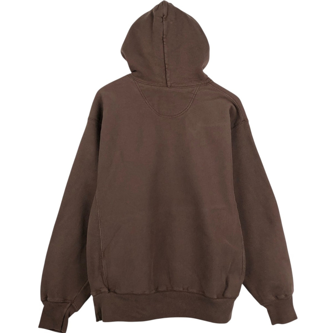 2000'S Champion PREMIUM REVERSE WEAVE Premium Reverse Weave Sweatshirt Pullover Hoodie, Men's Size L cotton brown type Vintage Second Hand
