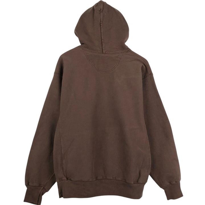 2000'S Champion PREMIUM REVERSE WEAVE Premium Reverse Weave Sweatshirt Pullover Hoodie, Men's Size L cotton brown type Vintage Second Hand