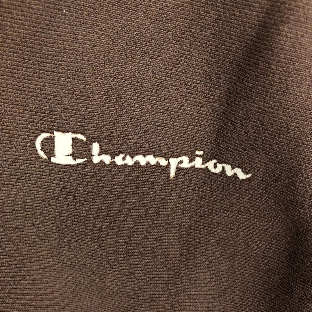 2000'S Champion PREMIUM REVERSE WEAVE Premium Reverse Weave Sweatshirt Pullover Hoodie, Men's Size L cotton brown type Vintage Second Hand