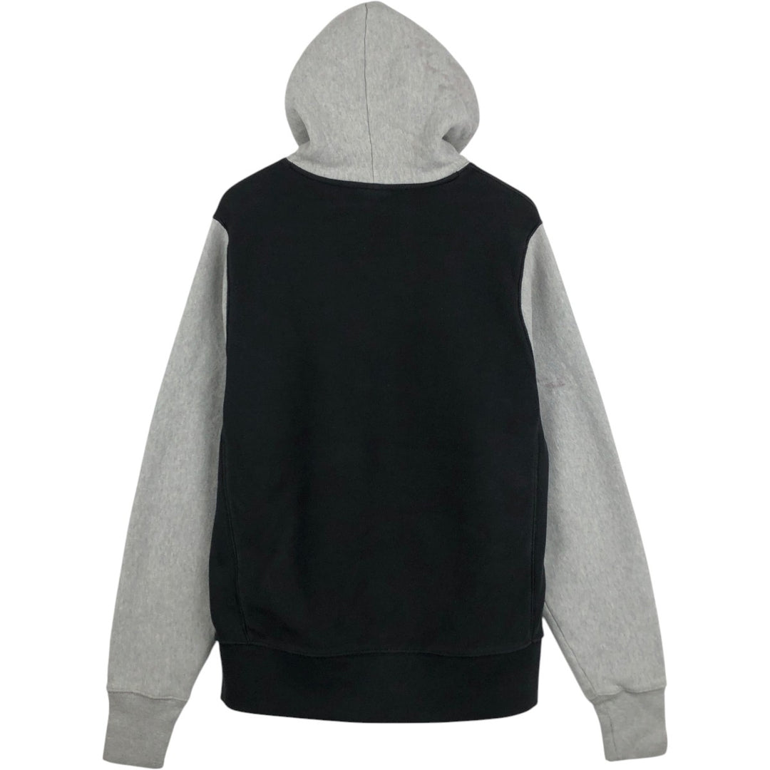 Champion REVERSE WEAVE Two-Tone Sweatshirt Pullover Hoodie (Men's Size L) cotton black type Vintage Second Hand