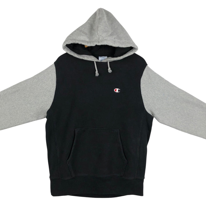 Champion REVERSE WEAVE Two-Tone Sweatshirt Pullover Hoodie (Men's Size L) cotton black type Vintage Second Hand