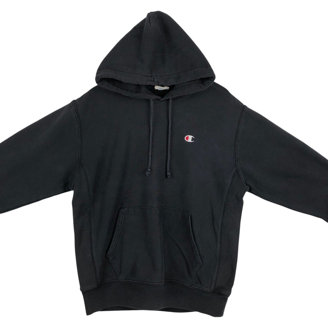 Champion REVERSE WEAVE Reverse Weave Sweat Pullover Hoodie Men's L size cotton black type Vintage Second Hand