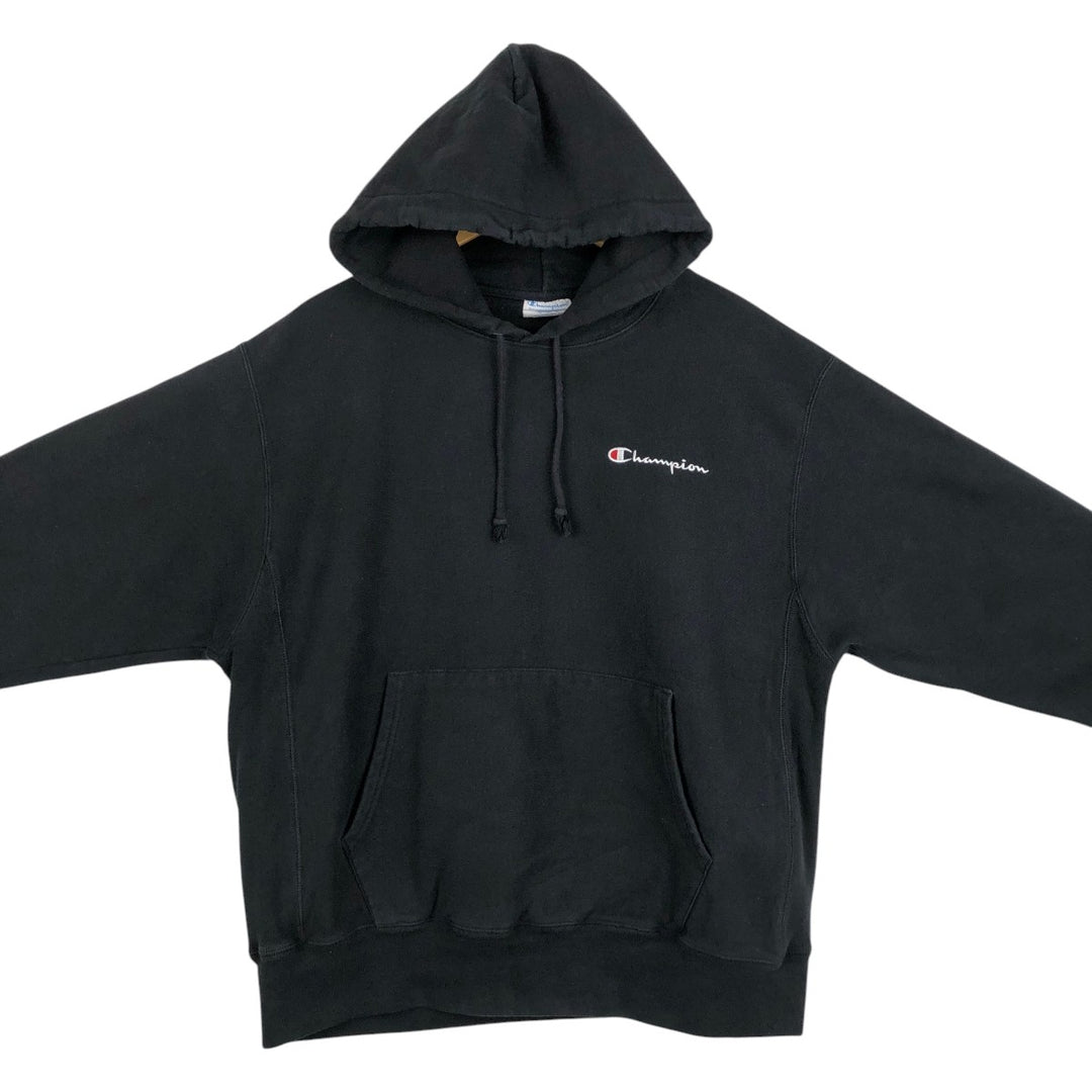 Champion REVERSE WEAVE Reverse Weave Sweat Pullover Hoodie Men's L size cotton black type Vintage Second Hand