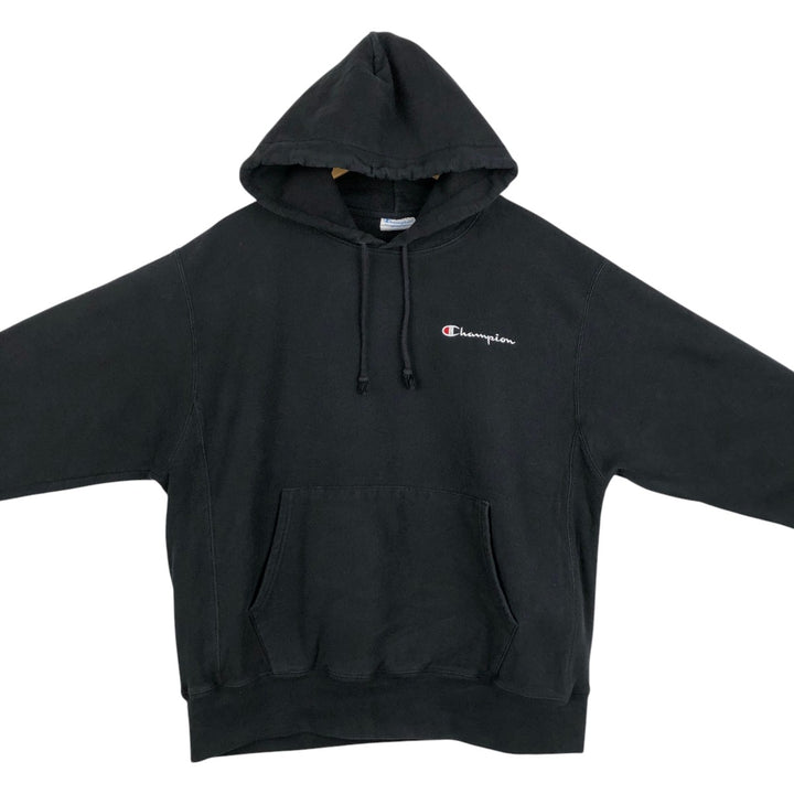 Champion REVERSE WEAVE Reverse Weave Sweat Pullover Hoodie Men's L size cotton black type Vintage Second Hand