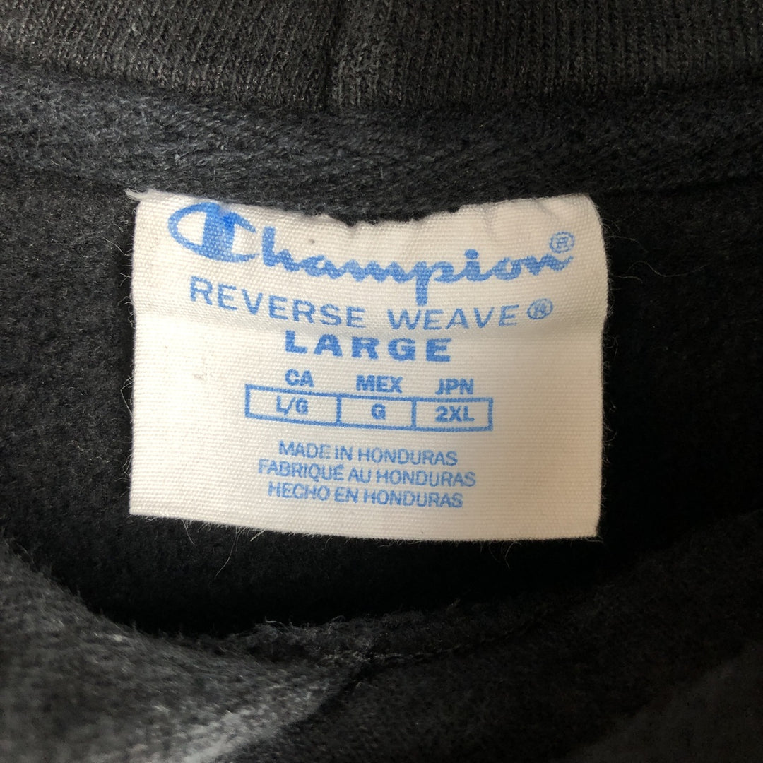 Champion REVERSE WEAVE Reverse Weave Sweat Pullover Hoodie Men's L size cotton black type Vintage Second Hand