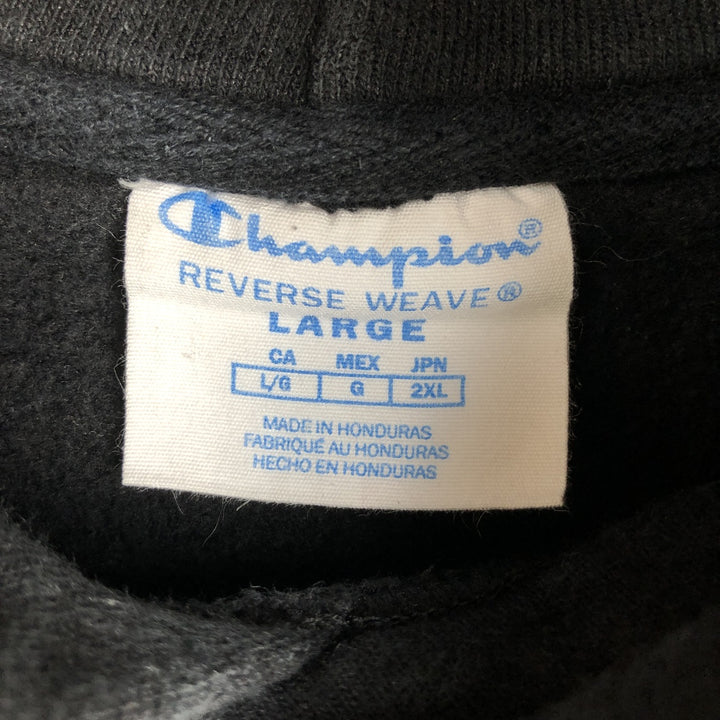 Champion REVERSE WEAVE Reverse Weave Sweat Pullover Hoodie Men's L size cotton black type Vintage Second Hand