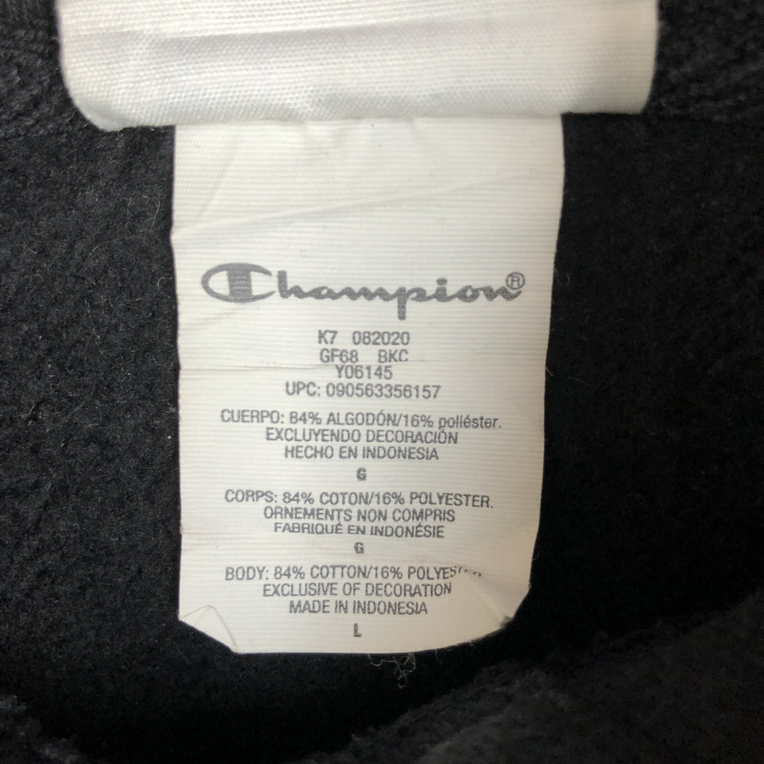 Champion REVERSE WEAVE Reverse Weave Sweat Pullover Hoodie Men's L size cotton black type Vintage Second Hand