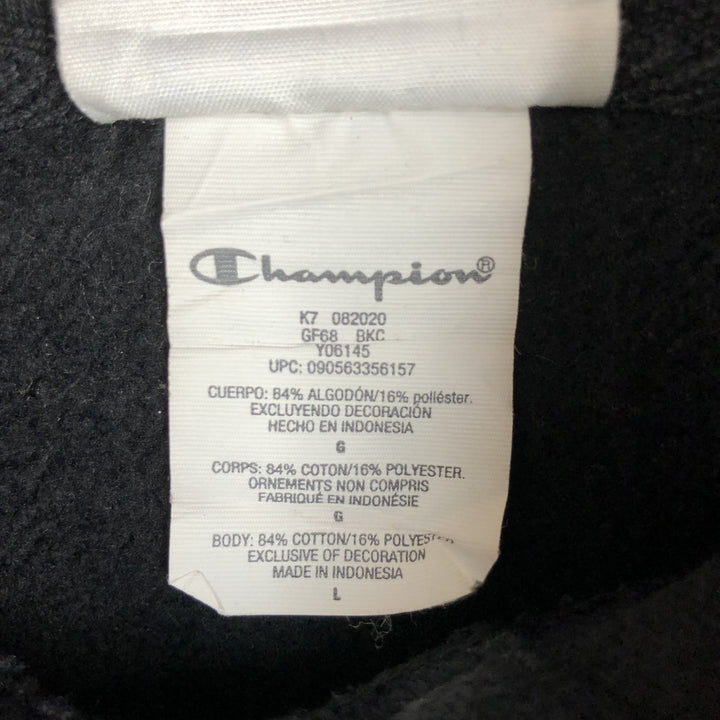 Champion REVERSE WEAVE Reverse Weave Sweat Pullover Hoodie Men's L size cotton black type Vintage Second Hand