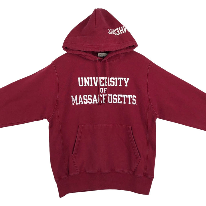 Champion REVERSE WEAVE MIT (Massachusetts Institute of Technology) sweatshirt pullover hoodie, men's size M (approx.) cotton burgundy type Vintage Second Hand