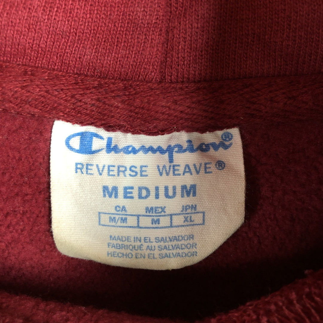 Champion REVERSE WEAVE MIT (Massachusetts Institute of Technology) sweatshirt pullover hoodie, men's size M (approx.) cotton burgundy type Vintage Second Hand