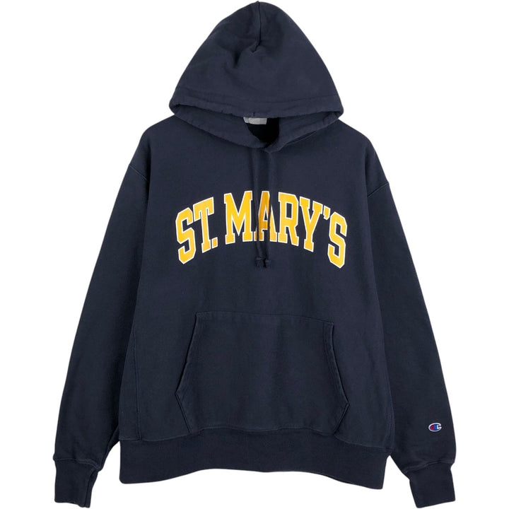 Champion REVERSE WEAVE Reverse Weave Sweat Pullover Hoodie Men's XL cotton navy blue type Vintage Second Hand