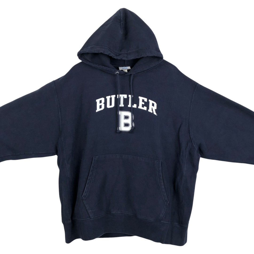 Champion Reverse Weave College Pullover Hoodie, Men's XXL cotton navy blue type Vintage Second Hand