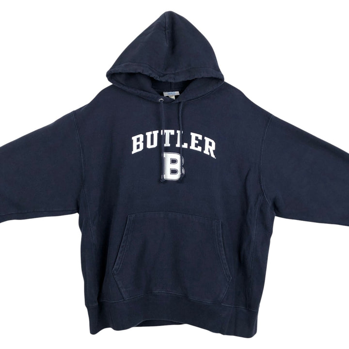Champion Reverse Weave College Pullover Hoodie, Men's XXL cotton navy blue type Vintage Second Hand